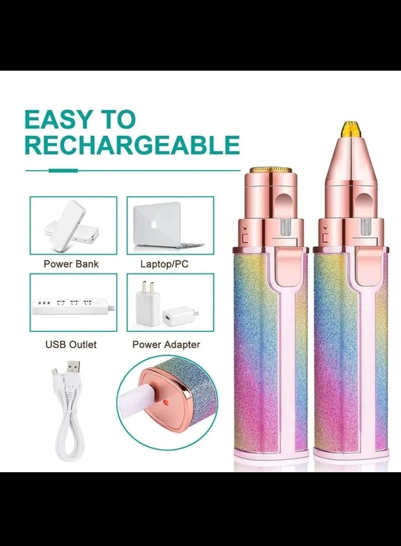 2 in 1 Rechargeable Hair Remover Trimmer